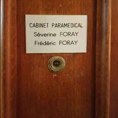 Plaque professionnelle cabinet paramedical