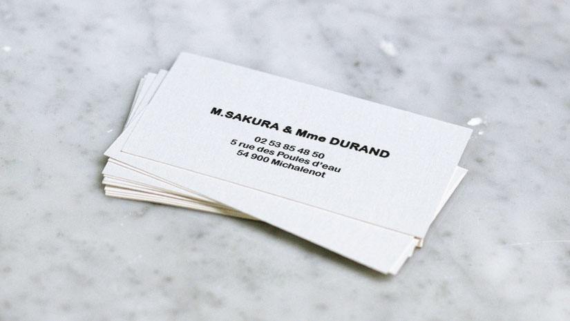 Cartes de visite personnelles avec une citation