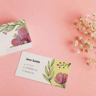 Exemple de cartes de visite florale