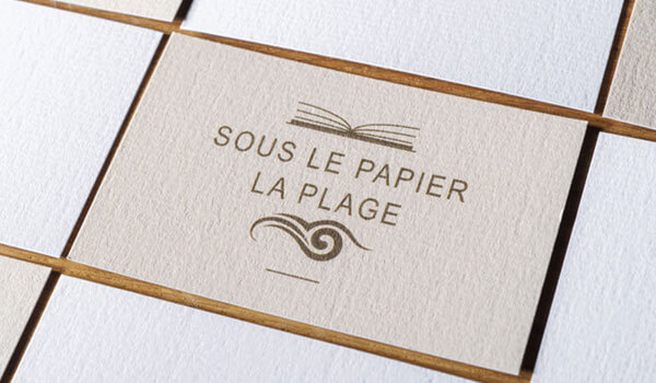 Carte de visite sur papier texturé